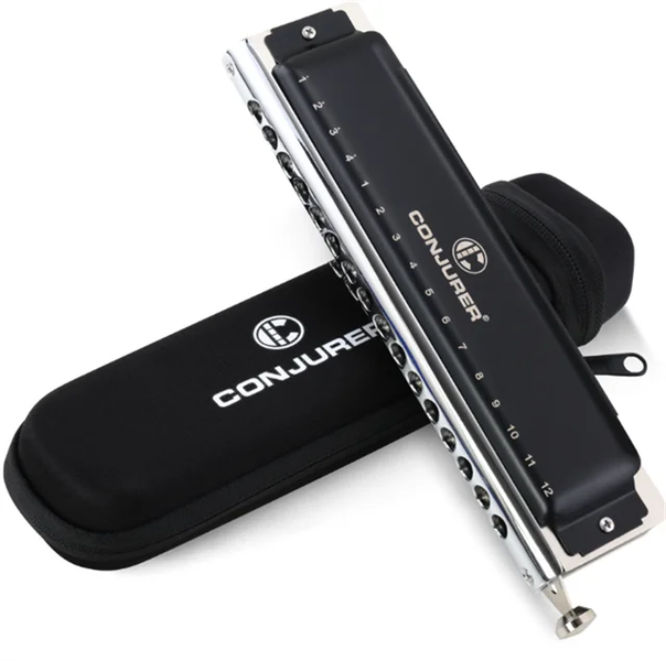 16 Holes 64 Tone Chromatic Harmonica for Adults for Performances