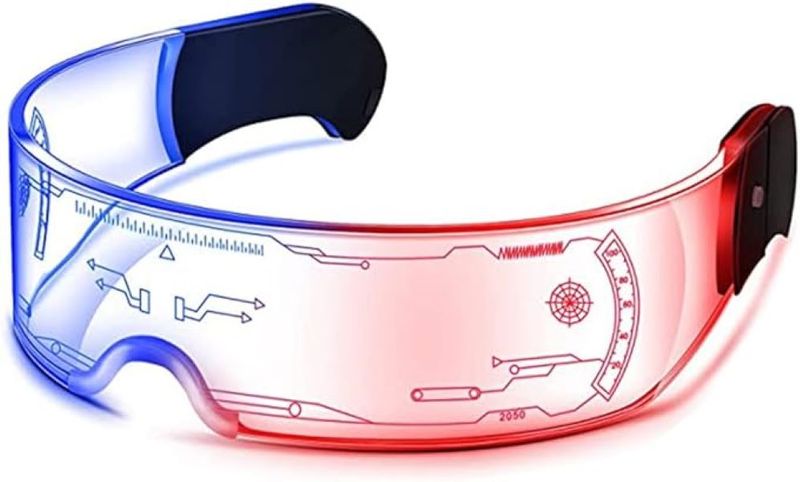 Disco Pattern 7-Color LED Fashion LED Luminous Glasses For Future Sense