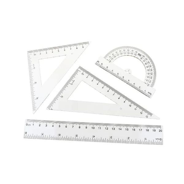 Geometry Sets Measuring Tools Plastic Rulers