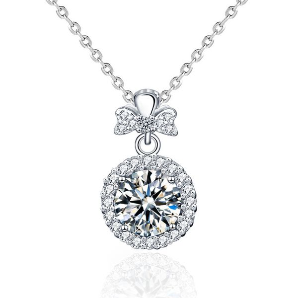 S925 Sterling Silver Moissanite Perfume Bottle Necklace