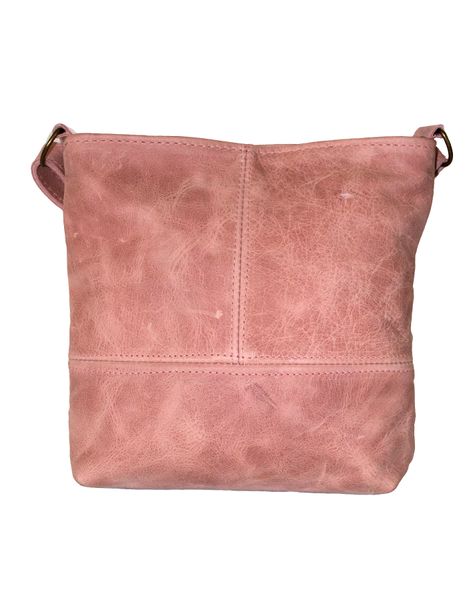Luvsa LS-LB215 Full Grain Genuine Leather Sling/ Crossbody Bag - Red