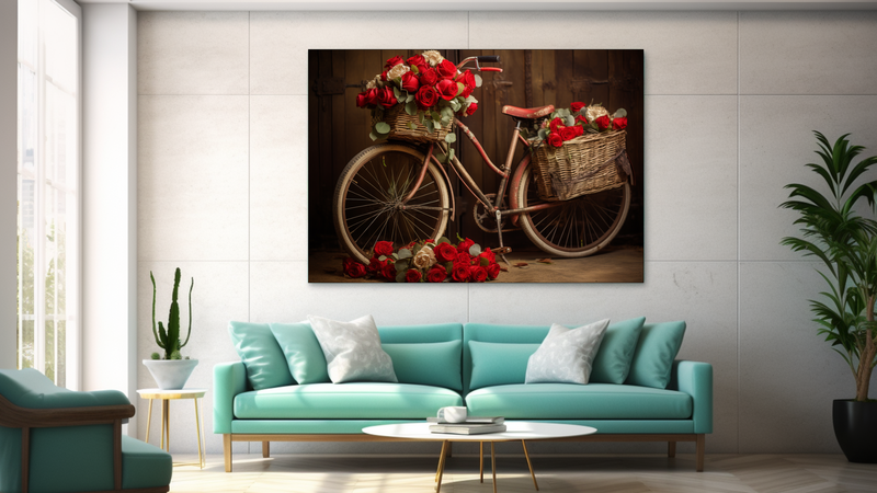 Canvas Wall Art - Bicycle Banquet Abstract - JT0050