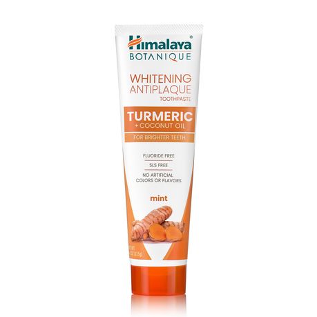 Himalaya Botanique Anti-Plaque Turmeric & Coconut Oil Toothpaste 113g Image