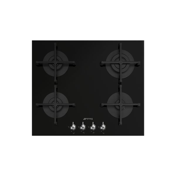 Smeg 60cm Classica Aesthetic Gas Hob 4 Gas Zones Black