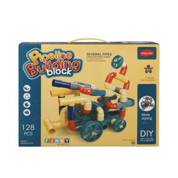 Building Blocks DIY Pipeline Set 128 Piece
