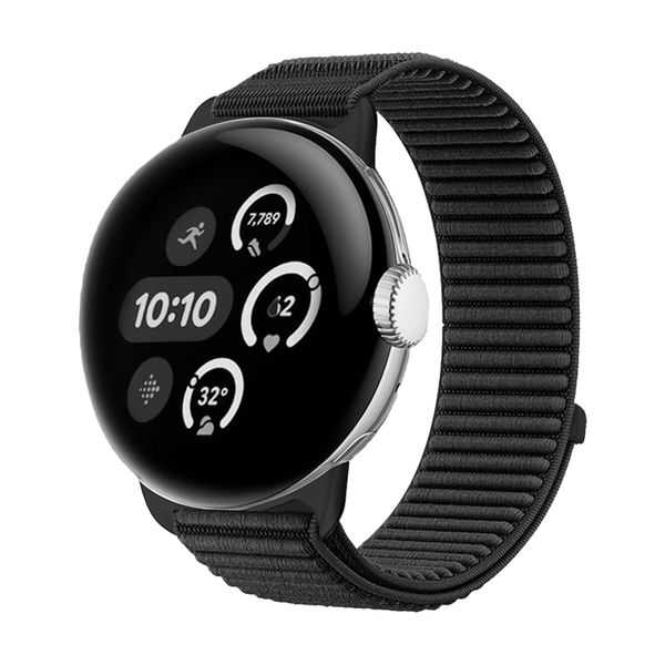 Nylon Braided Watch Band Compatible with Google Pixel Watch 4/3 45mm