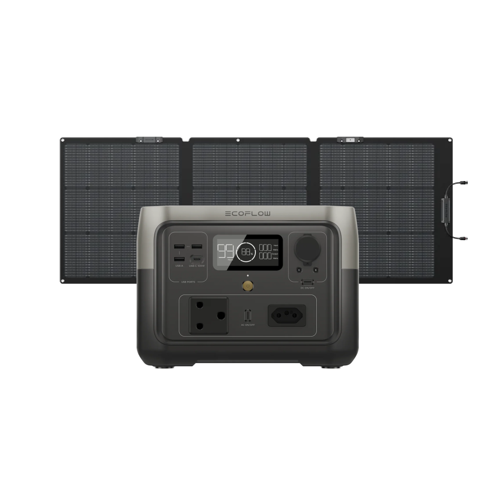 EcoFlow RIVER 2 Max 512Wh power station with NextGen 160W Solar Panel