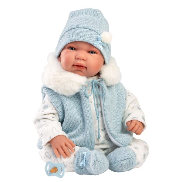 Llorens - Newborn Baby Doll with Crying Mechanism &amp; Clothing: Tino- 44cm