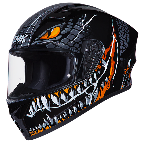 SMK Stellar Taotei Helmet GL267 - Black/Orange/White