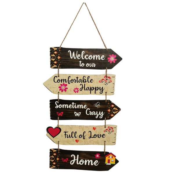 Home Quotes Decorative Wall Art Wooden Wall Hanger for Living Room