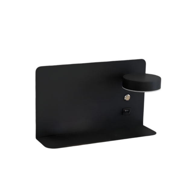 Minimalist Right Bedside Lamp Shelf