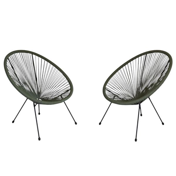 George &amp; Mason Acapulco Steel Radar Chair - Set of 2 Mint Green