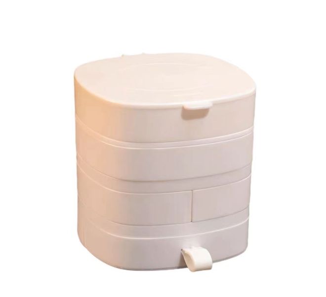 Lifestyle 4 Tier Rotatable Compact Plastic Jewelry Organizer