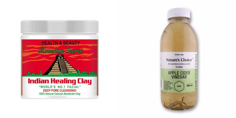 Indian Healing Clay - Face and Body Mask - 450g and Apple Cider 500ml