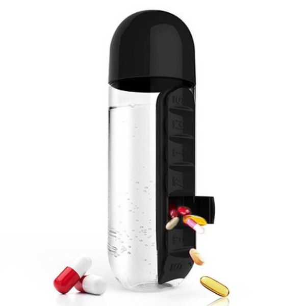Pill &amp; Vitamin Organiser Water Bottle