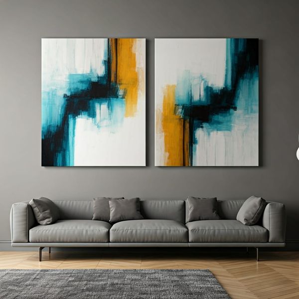 Canvas Wall Art: 2 - Piece Set - Digital Dazzel 2