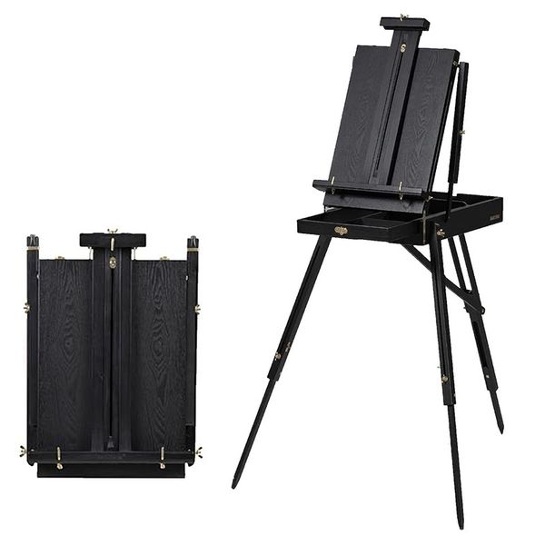 Portable Art Stand Toolbox, Wooden Painting Box Tripod, Storage Sketch Box