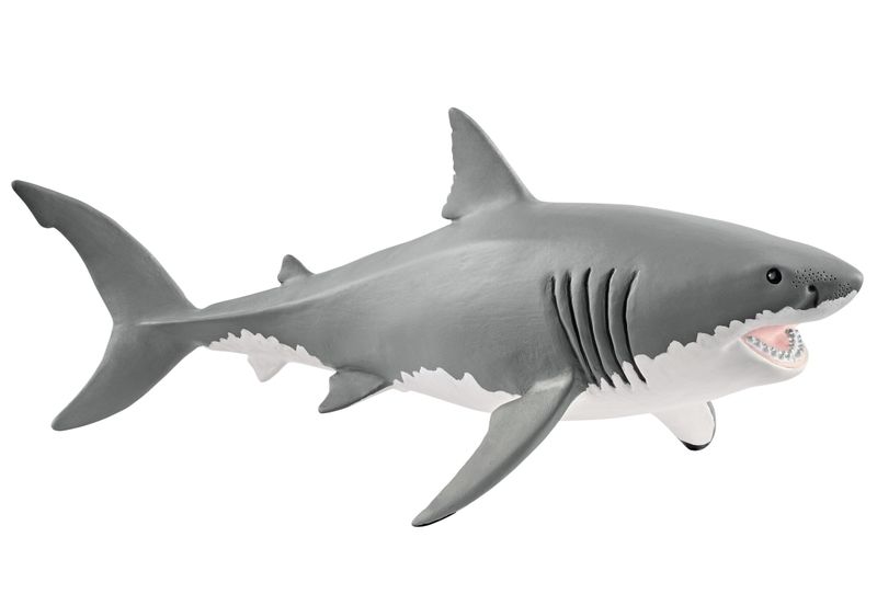Schleich Wild Life - Great White Shark Figurine (17.7cm Long)