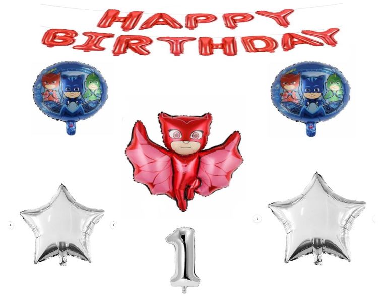 Pj Mask Owlet Balloon Set 1 Year