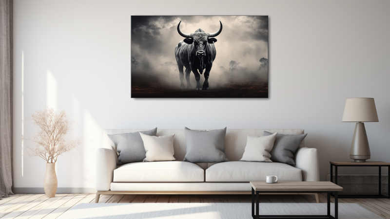 Canvas Wall Art - Brahman Bull Creative Abstract - MT0368