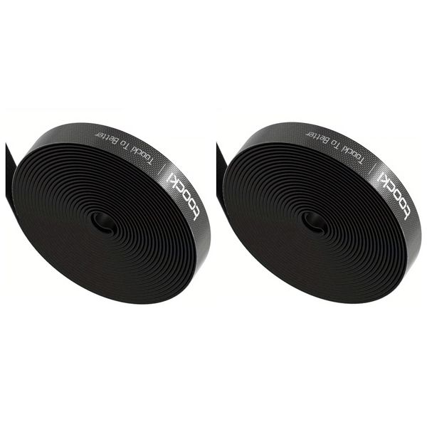 Toocki Reusable Double-sided Hook &amp; Loop, Velcro Tape 2 x 5m (2 Pack)