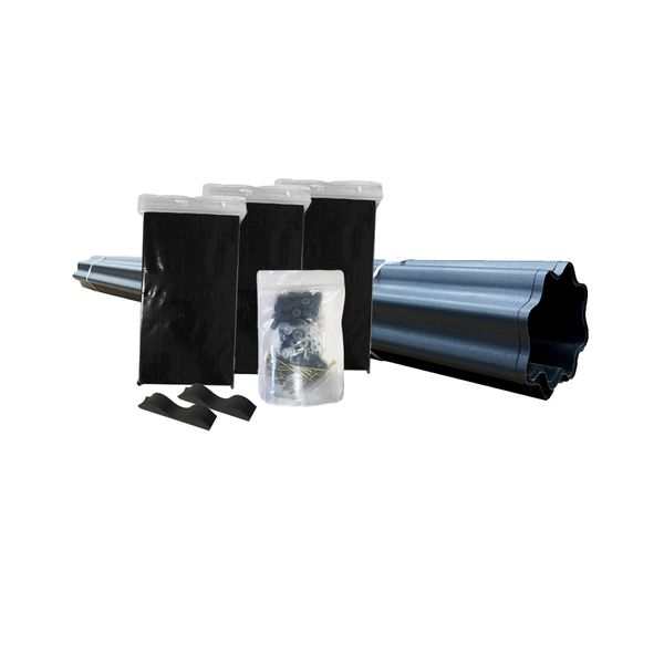 Charcoal Grey Opaque Polycarboante Corrugated Roof Sheets - 5 Sheets and Fixings Bundle (1.95m)