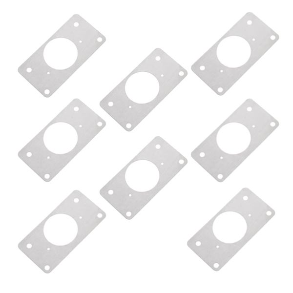 Tool DIY Stainless Steel Cabinet Door Hinge Repair Plates Set of 8