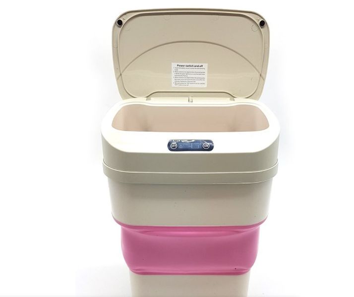 Smart Sensor Trash Can Foldable-Pink