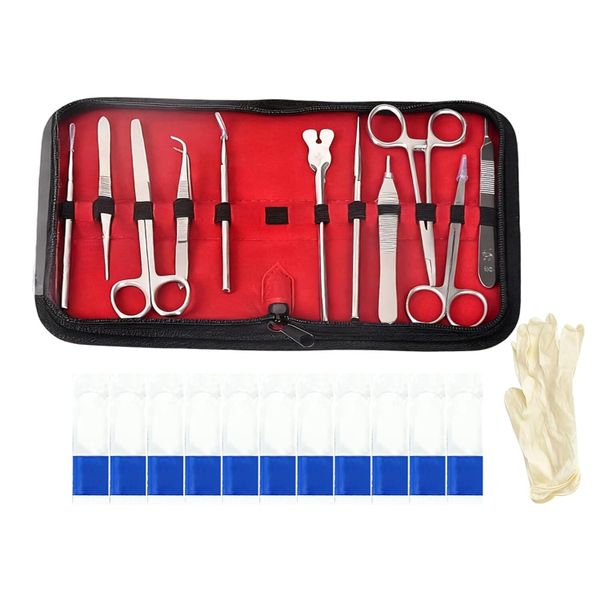 Suture Practice Kit - 11 Pcs Healthcare Instruments With Silicone Pad,
