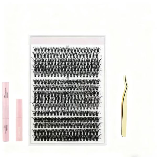 Eyelash Cluster Set 300Pieces To Extend 8-16mm Various Segmented Eyelashes