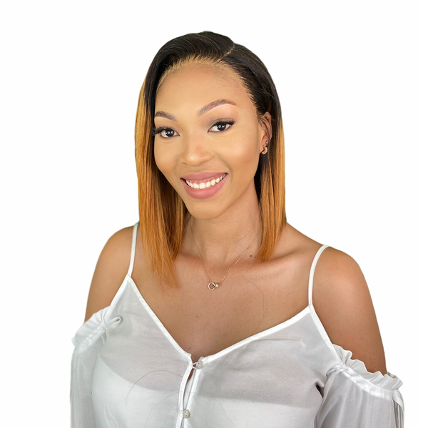 LolaSilk 12" Full Frontal Wig - Brazilian Hair / Ombre Caramel
