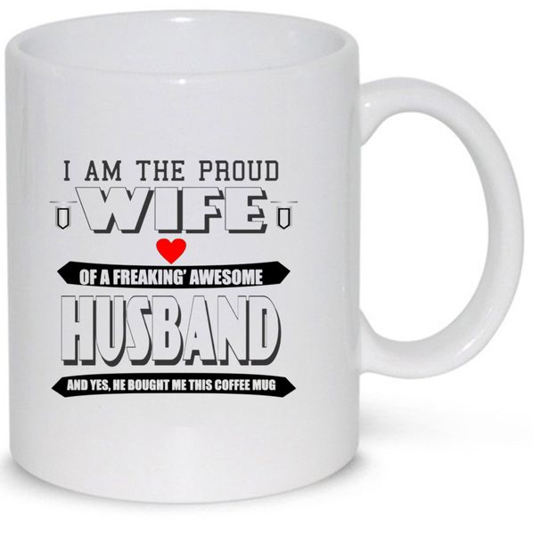 Proud Wife Anniversary Gift Coffee Mug (11Oz Standard Mug)