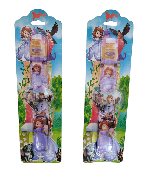 2 x Sofia The First Kids Slap Digital Watch With Slap Strap