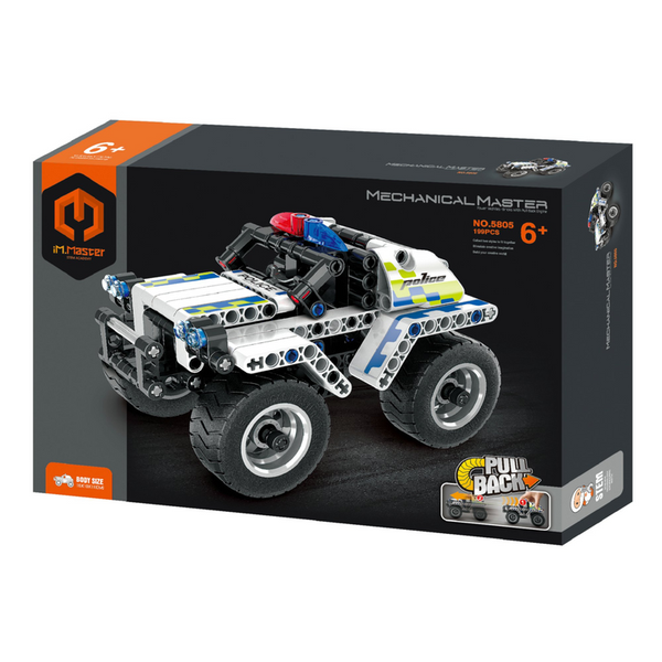 Pull-Back Police Car Construction Set - 199 Pieces by iM.Master