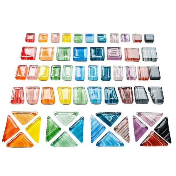 Crystal Stained Glass Mosaic Tiles Perfect for Art Crafts DIY Decor-148PCS