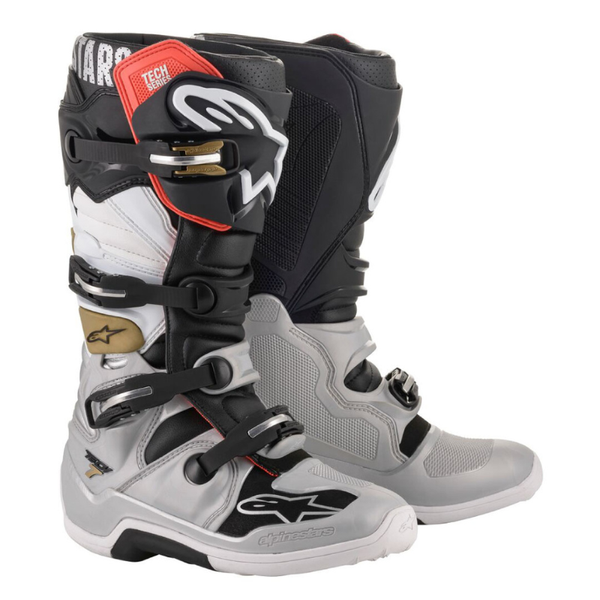 Tech 7 Mx Boots - Black/Silver/Gold image