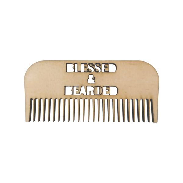 Wooden Blessed &amp; Bearded Comb