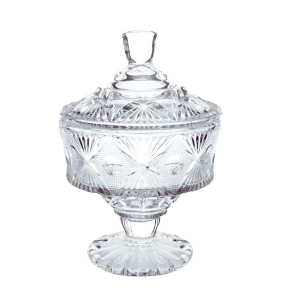 Crystal Glass Storage and Display Jar - 17cm