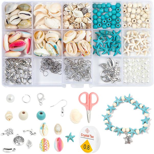 Ocean-Themed Turtle Jewellery Making Kit with Beads