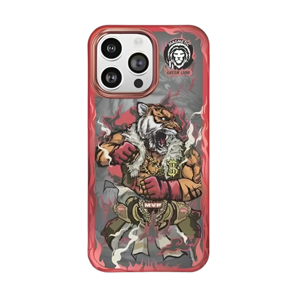 Green Lion Magnetic Warrior Case for iPhone 14 Pro Max - Elephant
