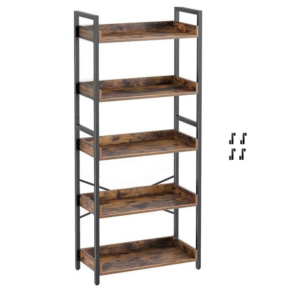 Wood Floor Mount Standing Shelf - 5 Tier