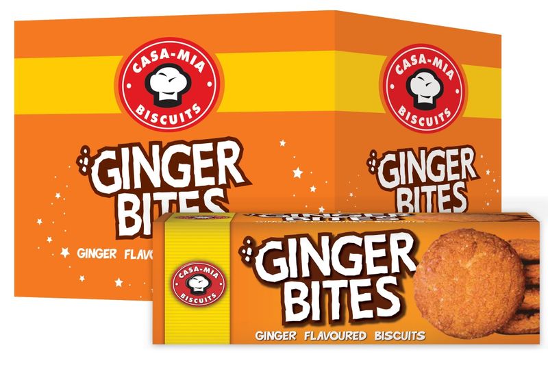 Casa Mia Ginger Bites Biscuits Bulk - 12 x 175