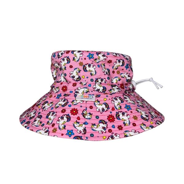 Kids Bucket Sun Hat Pink Unicorn Magic
