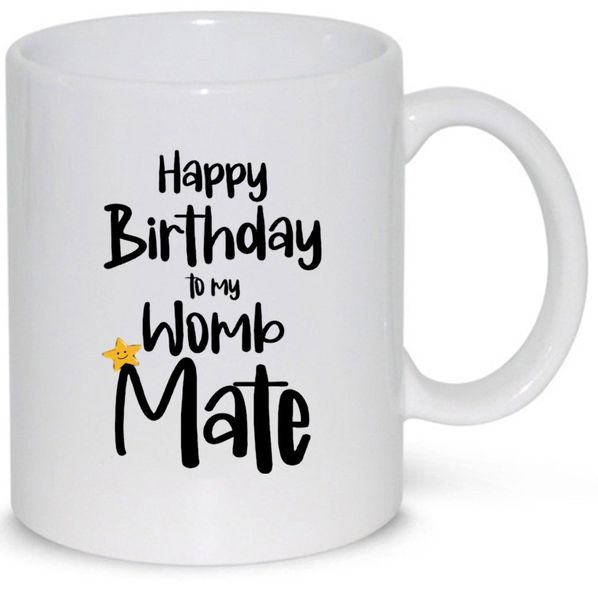Twins Happy Birthday To My Wombmate Gift 11Oz Premium Coffee Mug