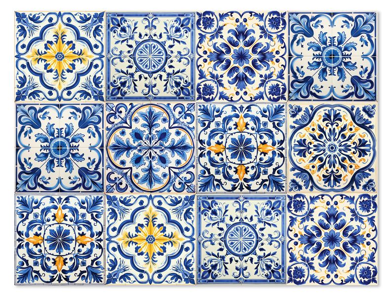 Disposable Paper Placemats - Portuguese Tiles "Sintra