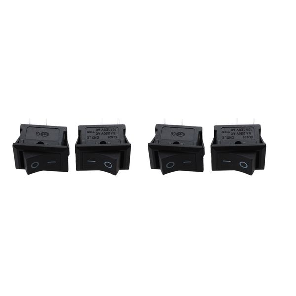 4 Pieces Ac 6A/250V 10A/125V 2 Pin 2 Position On/Off Rocker Switch Kcd1