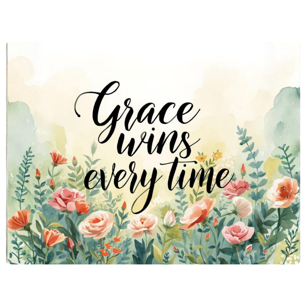 Floral Grace Wins Faith Printed Mouse Pad