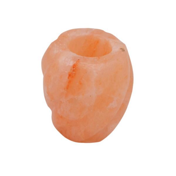 Himalayan Salt Drum Cut Pillar Candle Holder