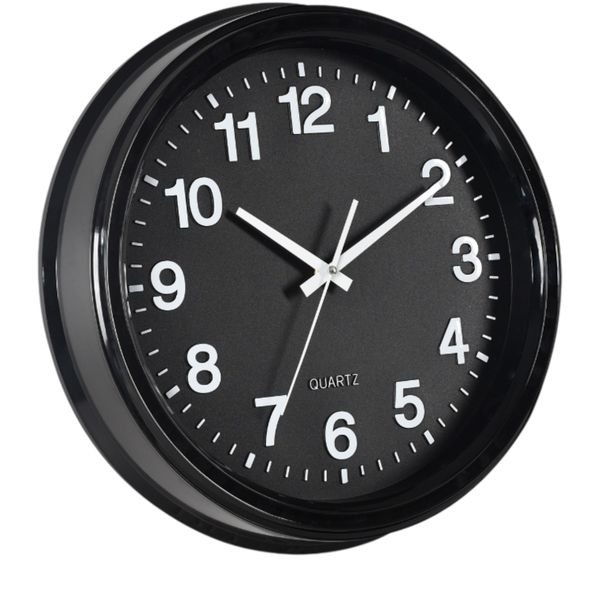 Black Analogue Wall Clock - 40.5cm