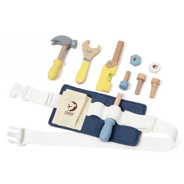 Classic World - Pretend &amp; Play - Tool Belt Set - 13pcs